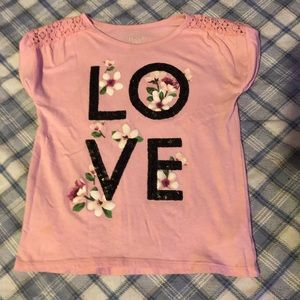 LOVE with flowers girls Children’s Place SS shirt